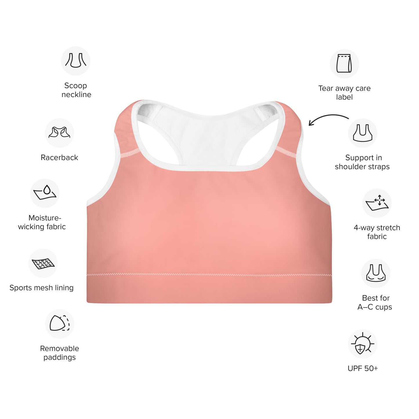 Rosebud Padded Sports Bra